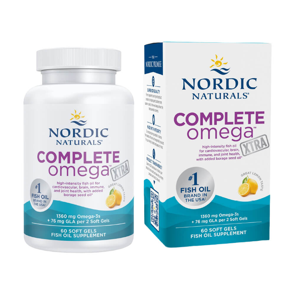 COMPLETE omega&trade; XTRA Omega-3 & GLA Supplement, Lemon Flavor