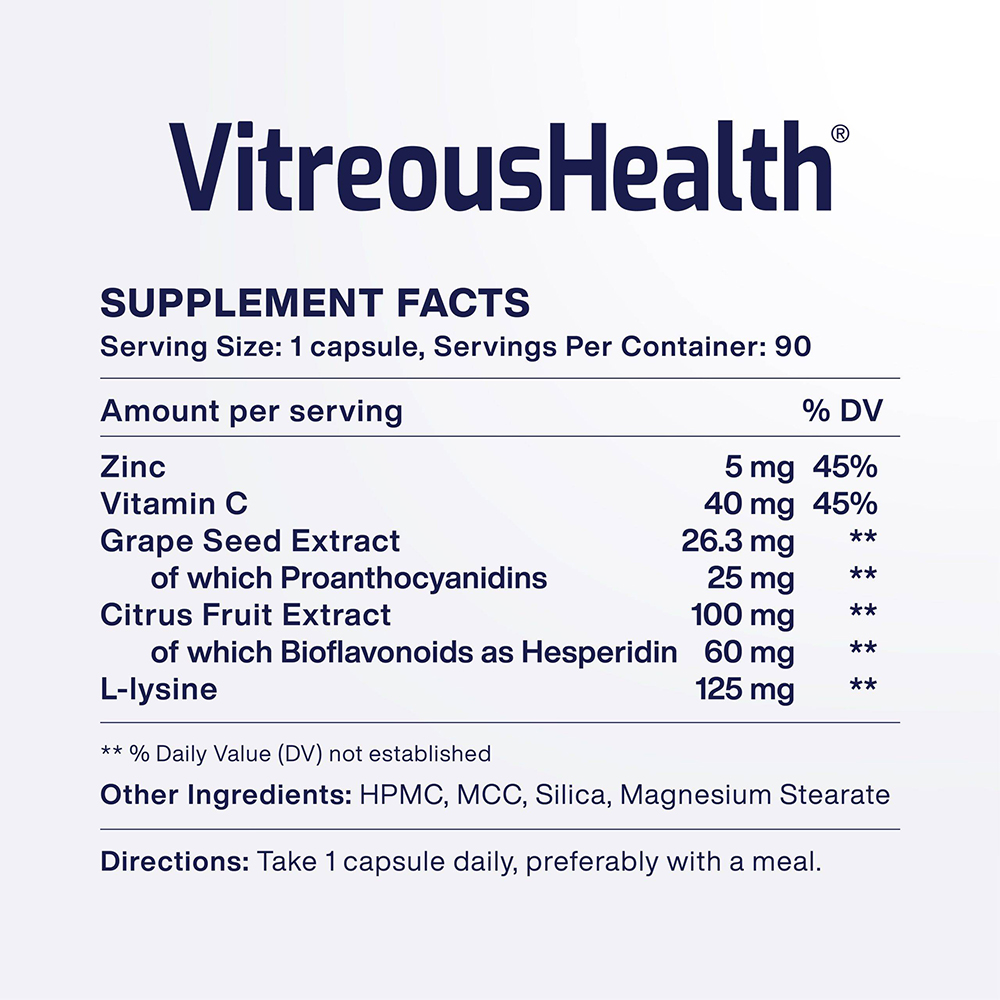 MacuHealth VitreousHealth Supplement
 - 1