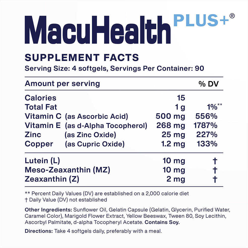 MacuHealth Plus+ Dietary Supplement - 1