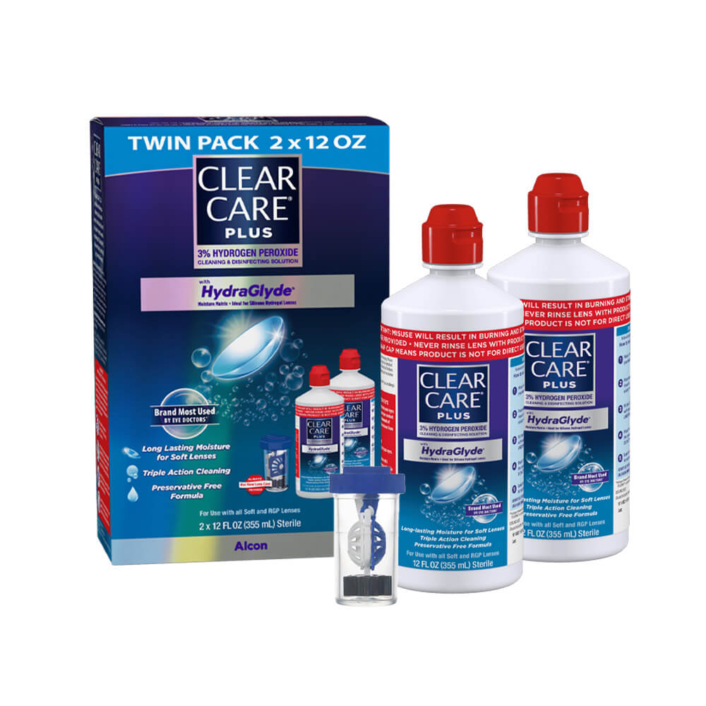 Clear Care® Plus Solution with HydraGlyde - Twin Pack