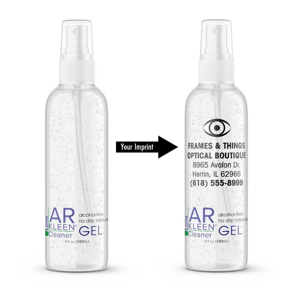 8oz AR Kleen® Gel Spray Pump Bottle - Imprinted - 1