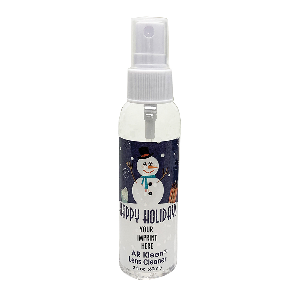 2oz Happy Holidays Snowman Cleaner - Imprinted