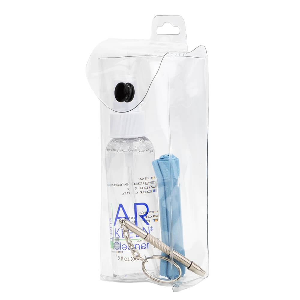 AR Kleen&reg; - Eyeglass Care Kit - 2 fl oz Spray Pump Bottle, Cleaning Cloth, and Screwdriver - 3
