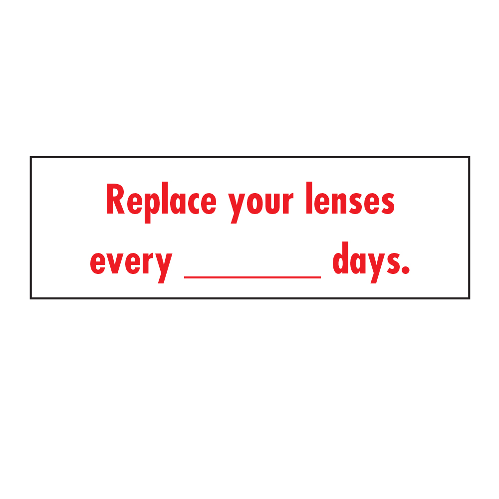 Replace Your Lenses Reminder Stickers