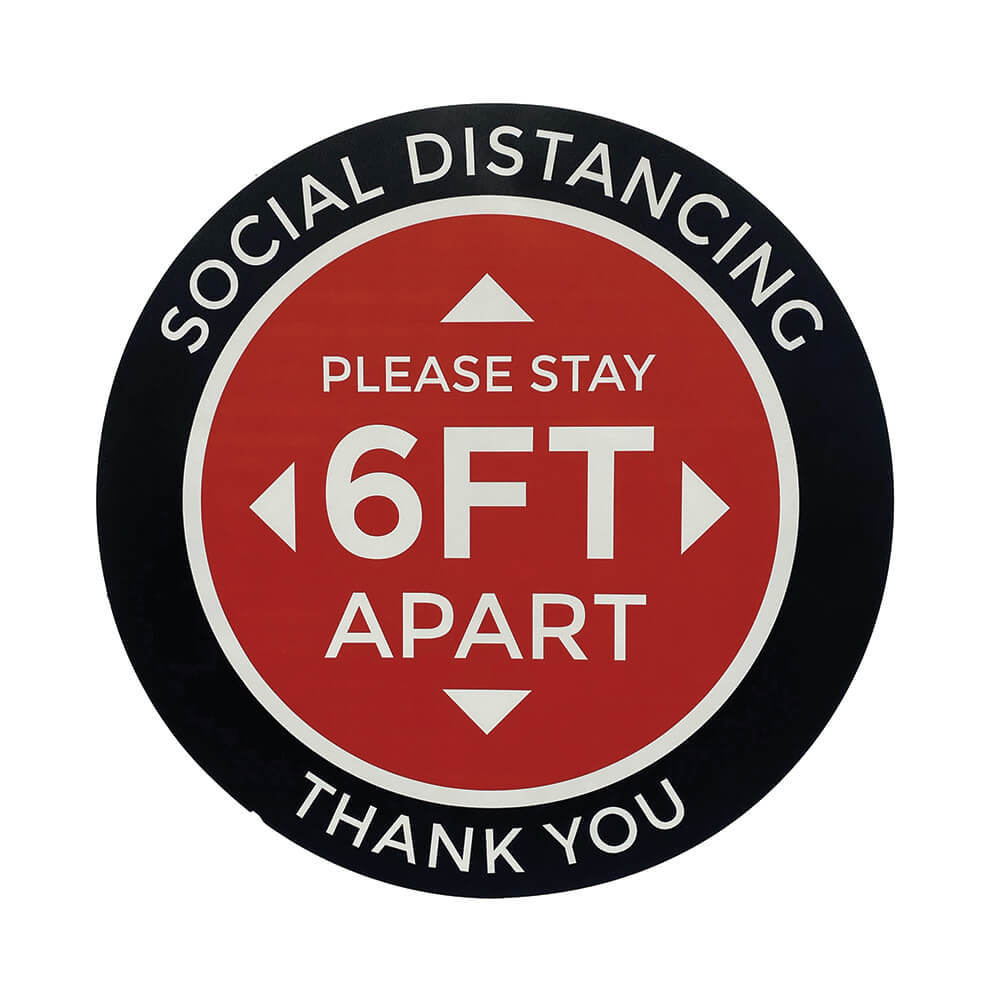 Social Distance Vinyl Floor Stickers