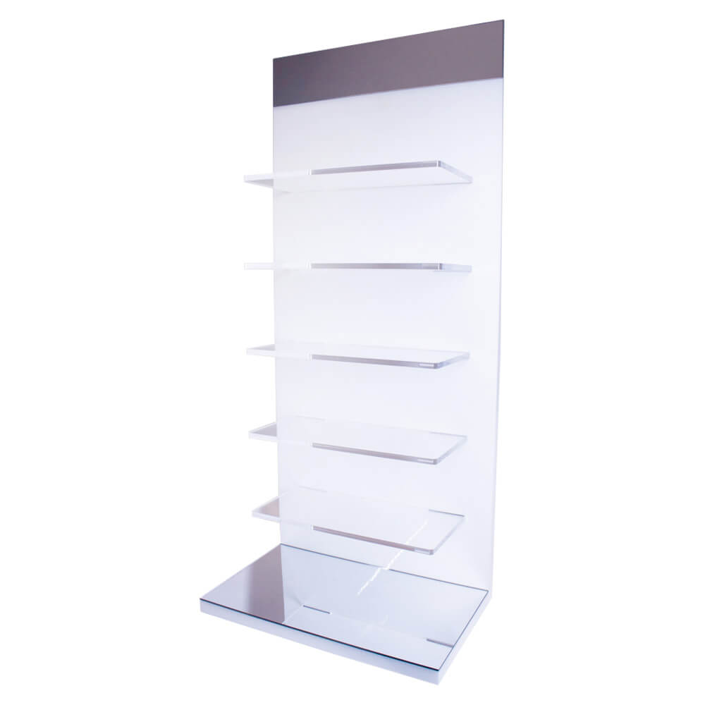 Deluxe Frame Display with Mirror - 5 Shelves - 3