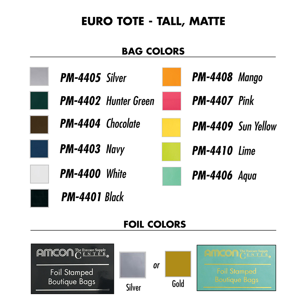 Retail Bags - Tall Matte Euro Totes - Imprinted - 1