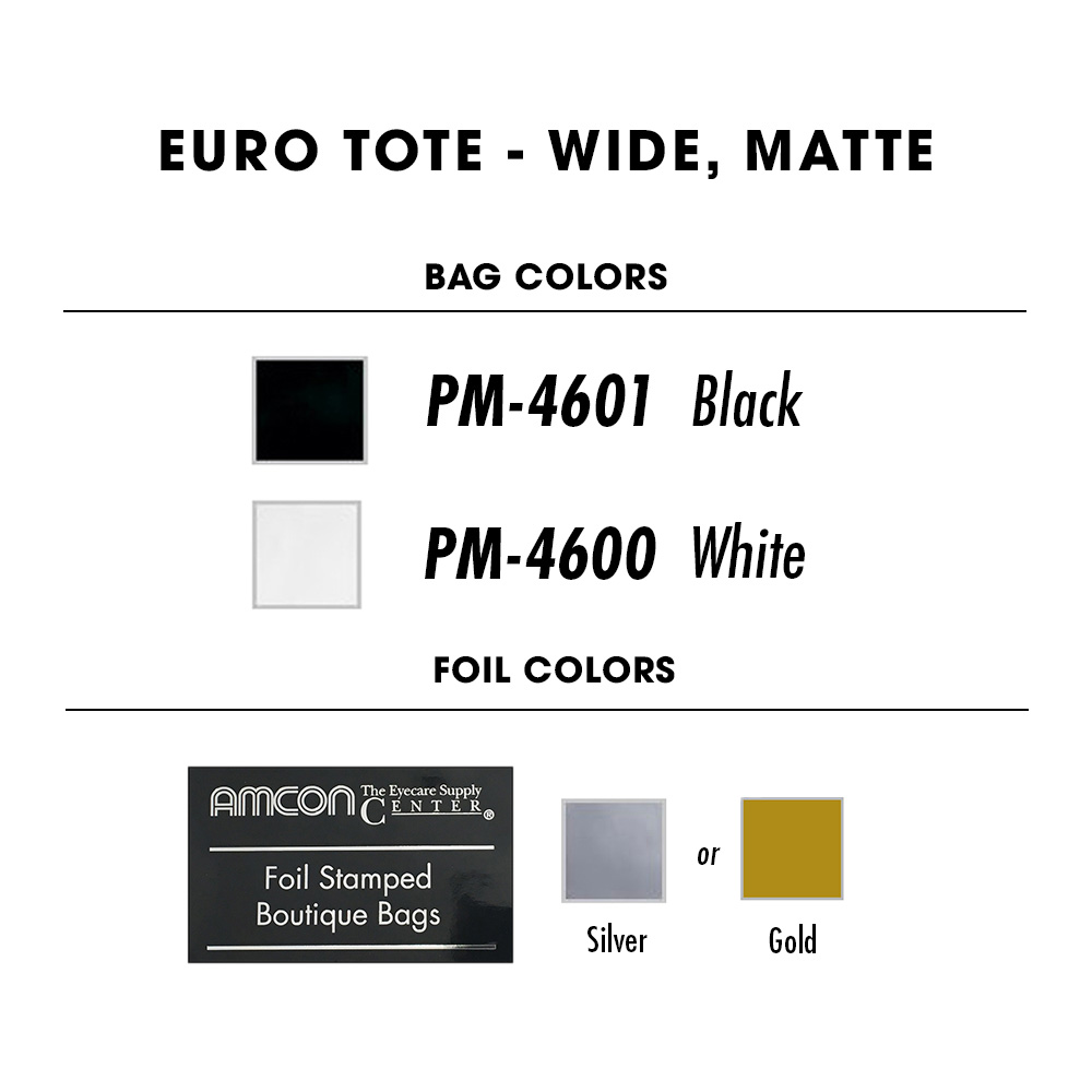 Retail Bags - Wide Matte Euro Totes - Imprinted - 1