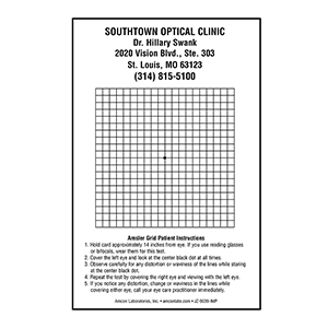 Amsler Grid 50-Sheet Pad With Magnet