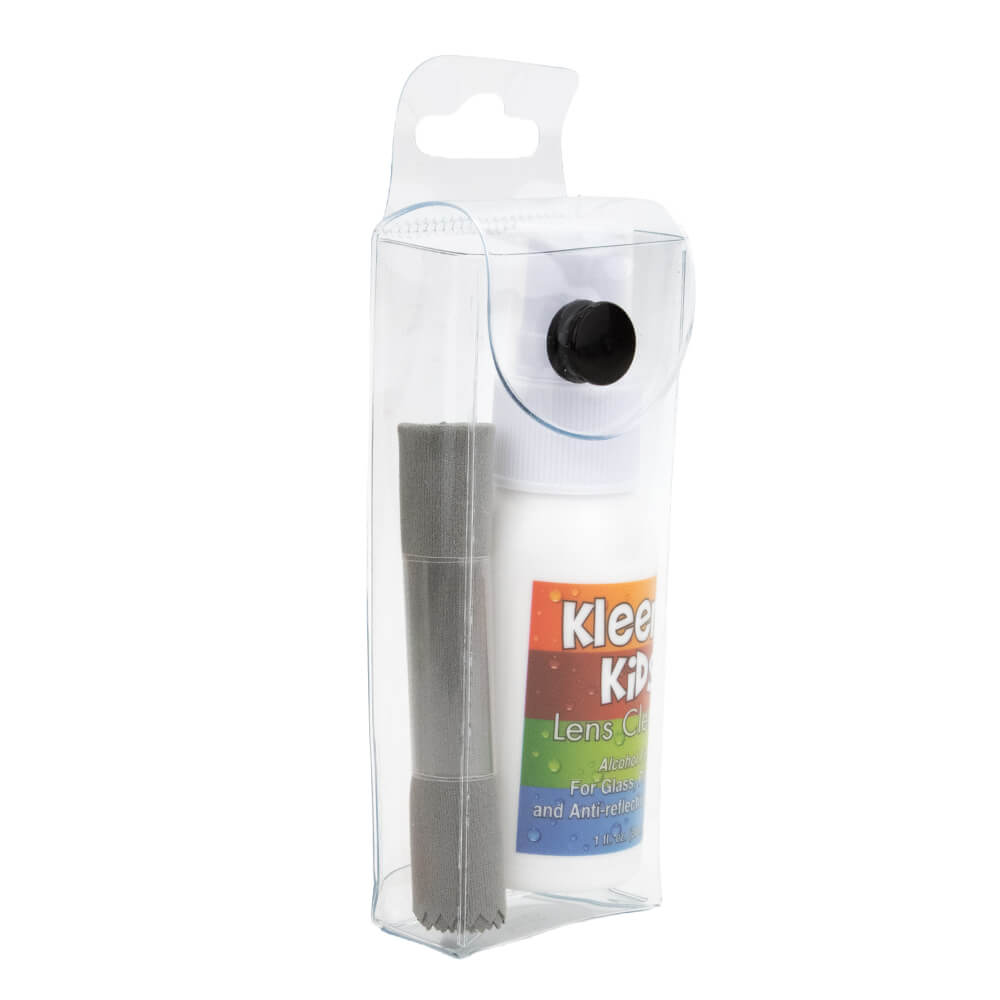 Kleerly Kid's - Lens Cleaner Care Kit - 1 fl oz Spray Pump Bottle and Cleaning Cloth - 3