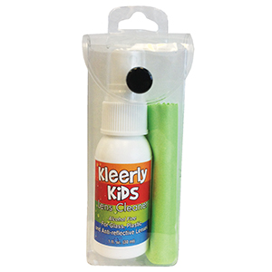 Kleerly Kid's - Lens Cleaner Care Kit - 1oz Spray Pump Bottle and Cleaning Cloth - 1