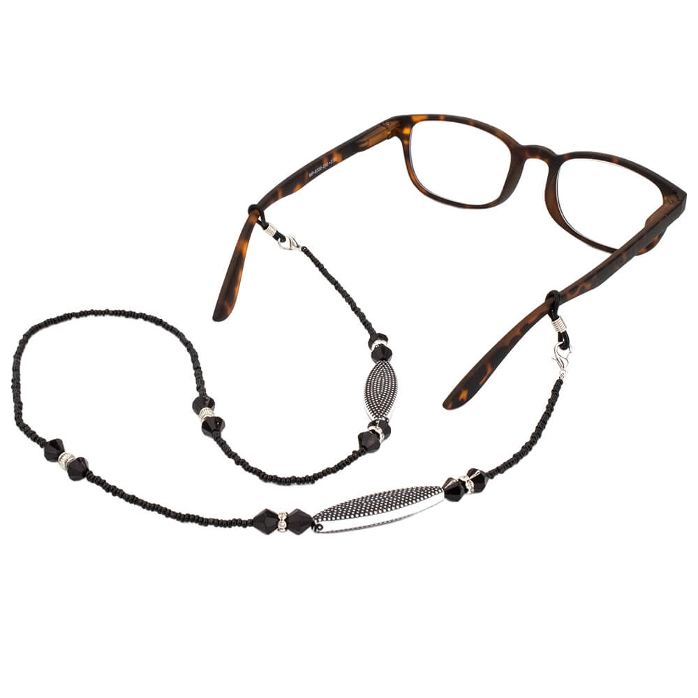 Black Beaded Eyeglass Chains - 4