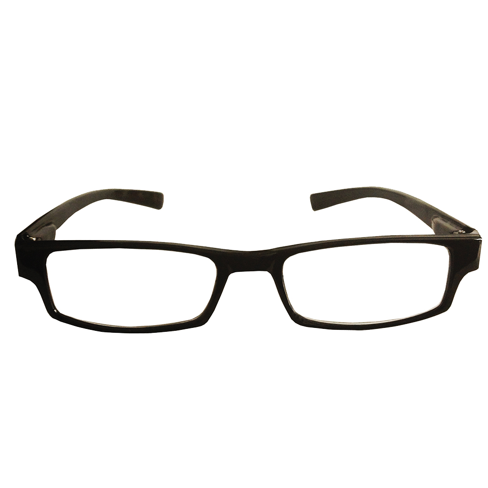 Basic Spring Hinge Reading Glasses Black Amcon Labs