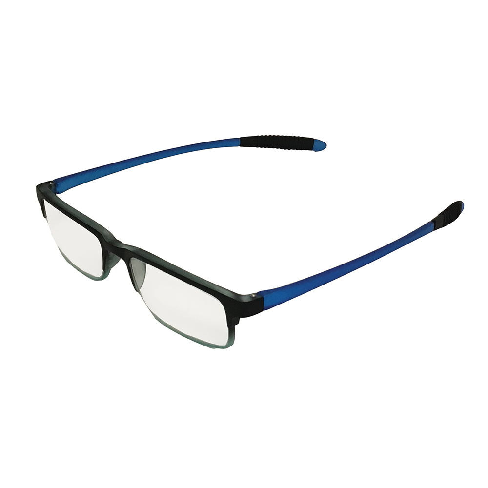 AR Coated Reading Glasses - Gradient Blue with Comfort Grip Temples - 2