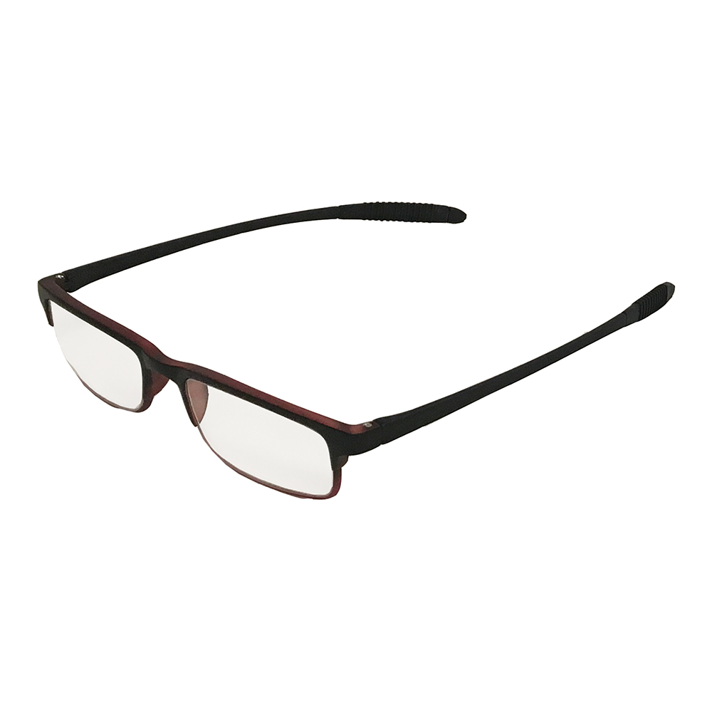 AR Coated Reading Glasses - Gradient Burgundy with Comfort Grip Temples - 2