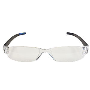 Economy Reading Glasses - Black Temple Lucite - 1