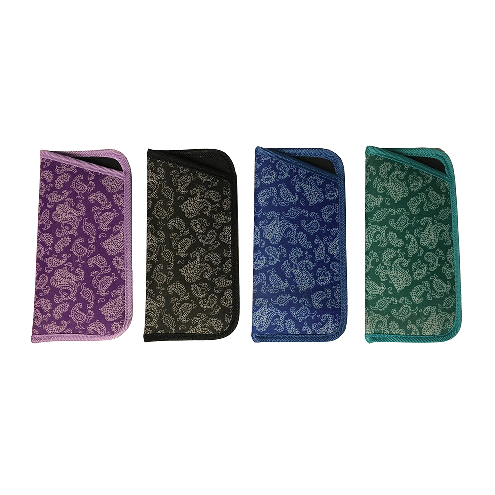 Paisley Fabric Slip-In Eyeglass Case - 1