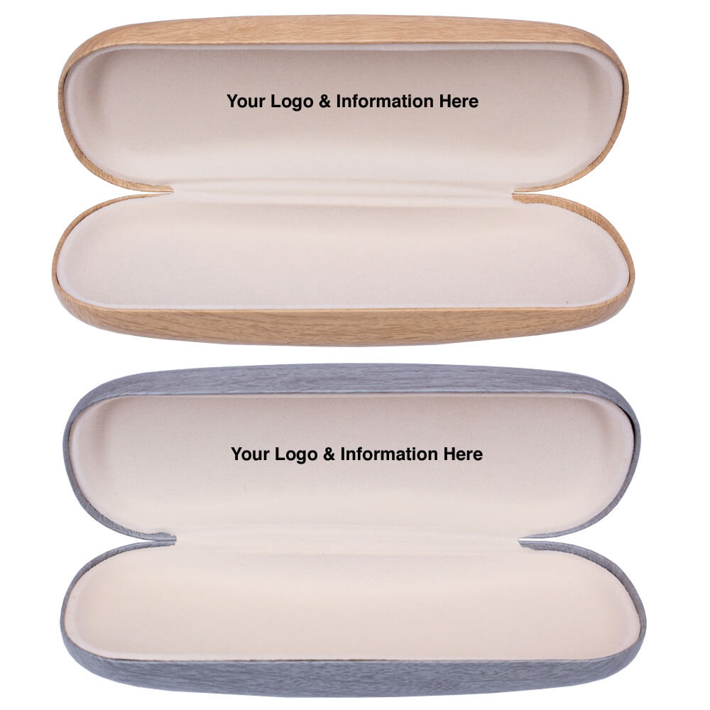 Wood Laminate Eyeglass Case - Imprinted - 1