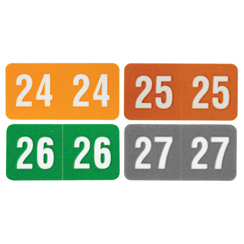 Year End Tab Folder Labels - Smaller Size