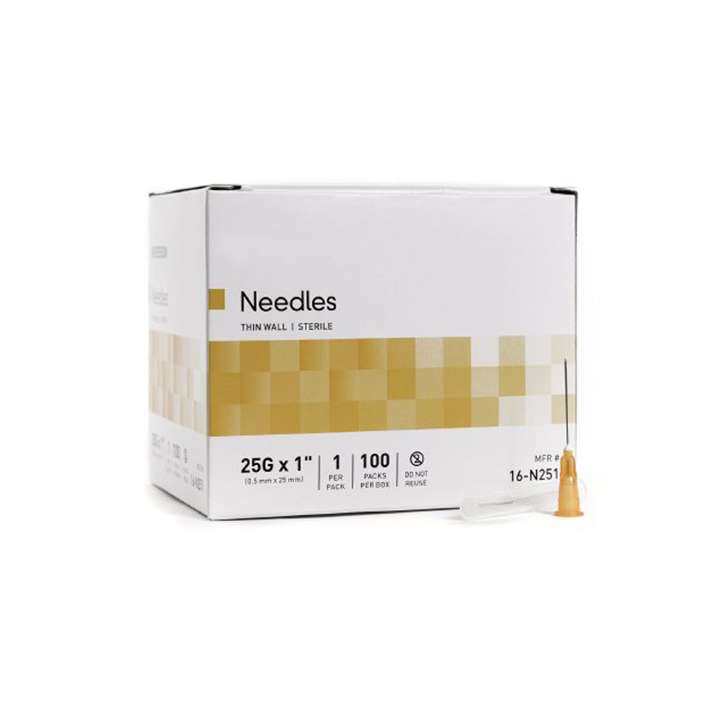 Hypodermic Surgical Needles - 25G x 1