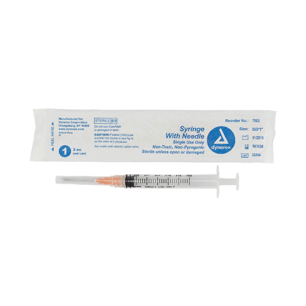 Syringe - Non-Safety with Needle - Luer Lock