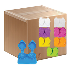 Ribbed-Flat-Pack-Contact-Lens-Cases-Deep-Well-for-Soft-Lenses-Box-of-1,000