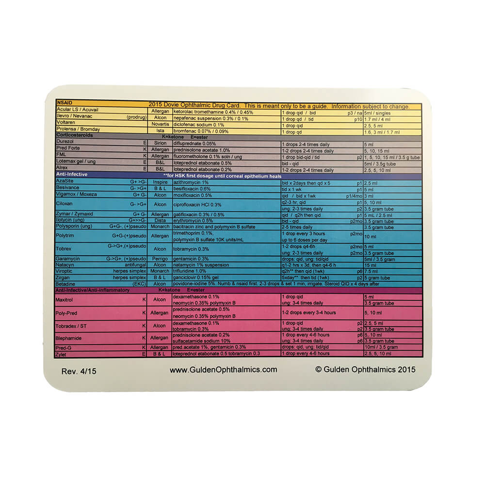 Dovie Drug Pocket Card - 1