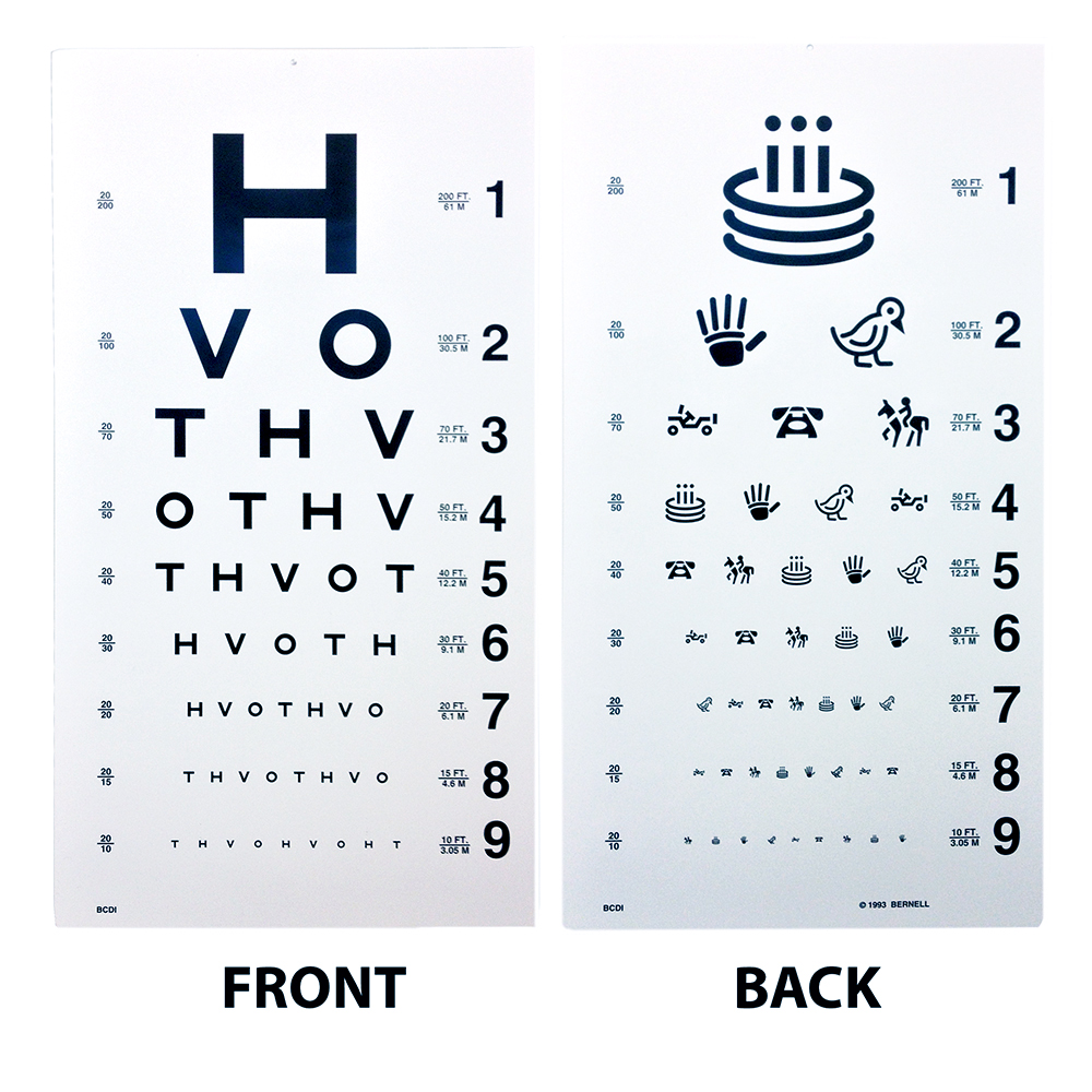 HOTV Eye Chart 20 Distance