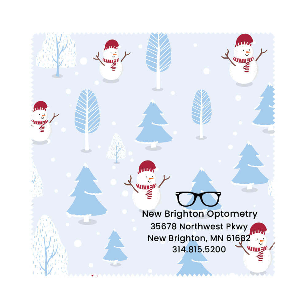 Microfiber Lens Cleaning Cloth - Holiday Edition - "Let It Snow" - Custom Imprint