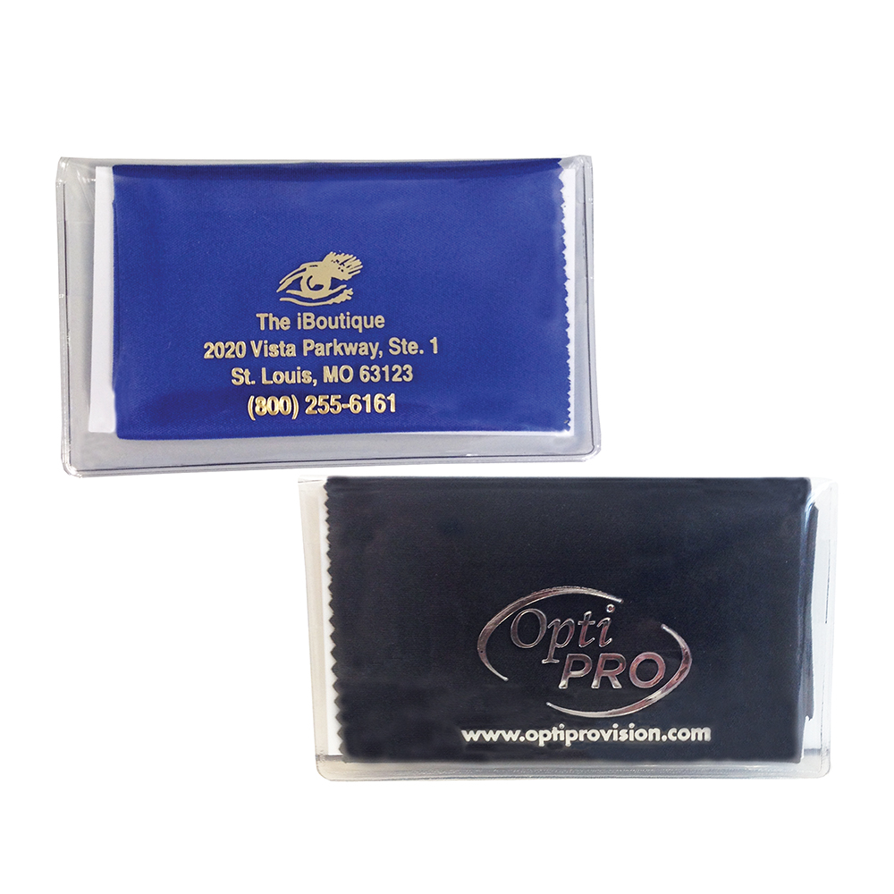 Premium Polished Microfiber Cleaning Cloth with Hot Stamped Case 