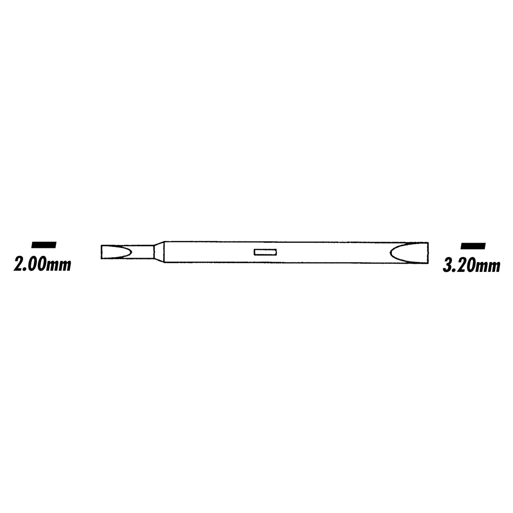 Screwdriver Blades - Flat/Flat - 2.0mm/3.2mm - 1