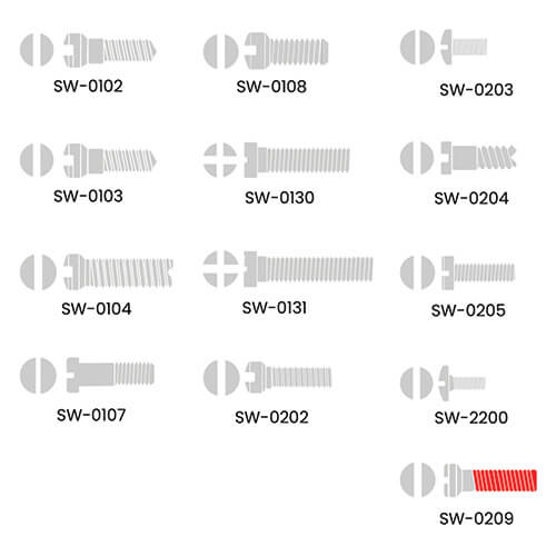 Hinge/Eyewire Screws - Nickel/Stainless Steel - Pack of 100 - 1